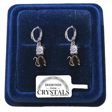 Gatto Nero Orecchini Cerchio