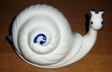 Statuina animali CAPODIMONTE LUMACA CHIOCCIOLA in porcellana - vintage anni 70