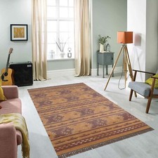 Tappeto A Rete In Lana E Juta Fatto A Mano Bohemien Kilim Personalizzato