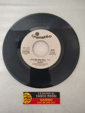 45 GIRI RARO VASCO ROSSI C'è CHI DICE NO PROMO  JUKE BOX GAZEBO GIVE ME ONE DAY