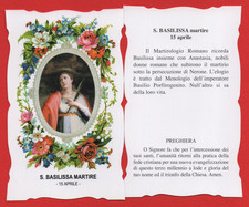 SANTINO S.BASILISSA MARTIRE SANTO DEL GIORNO 15°APRILE CON PREGHIERA