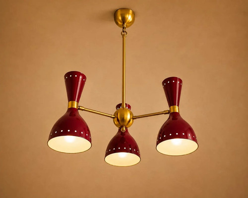 Lampadario sputnik ottone - lampadario,