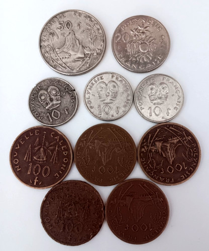 Lotto monete polinesia - 10,