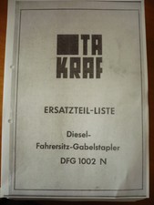 VEB DDR Muletto Manuale Lista Parti di Ricambio Takraf Vta Stapler Dfg 1002 N