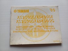 Yamaha XS 250-400 SE-SG 4G6 AGGIORNAMENTO 1980 manuale officina originale