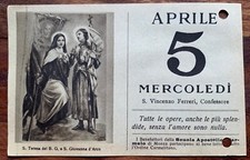 SAN VINCENZO FERRERI CONFESSORE, SANTINO del GIORNO di MERCOLEDÌ 5 APRILE 1933