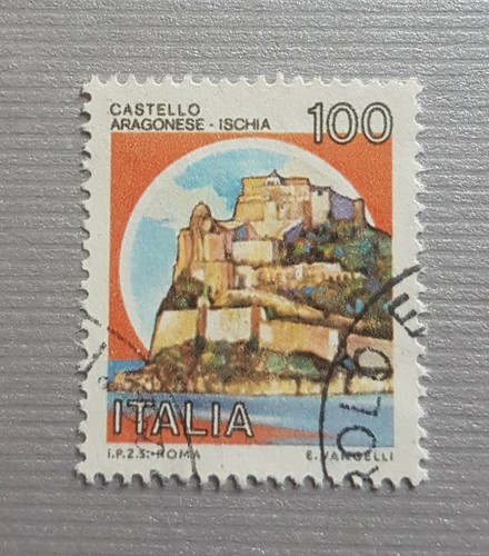 Francobollo 100 lire castello - 100,