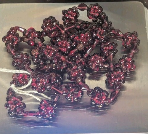 Collana vintage granato - vintage,