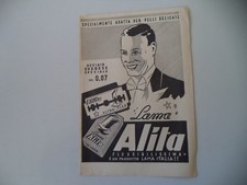 advertising Pubblicità 1946 LAMA RASOIO ITALIA ALITA