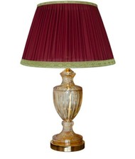 Lampada da tavolo camera da letto elegante cristallo AMBRA CHIARO con paralume