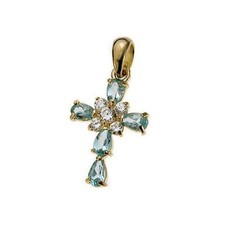 CROCE ORO pendente 18 kt