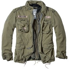 Brandit Giant Giacca da Campo M65 Army Invernale Aperto Uomo Vintage Parka Oliva