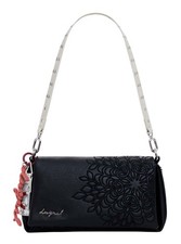 Desigual Sierra Naron Flap Bag M borsa a tracolla borsa nera nuova