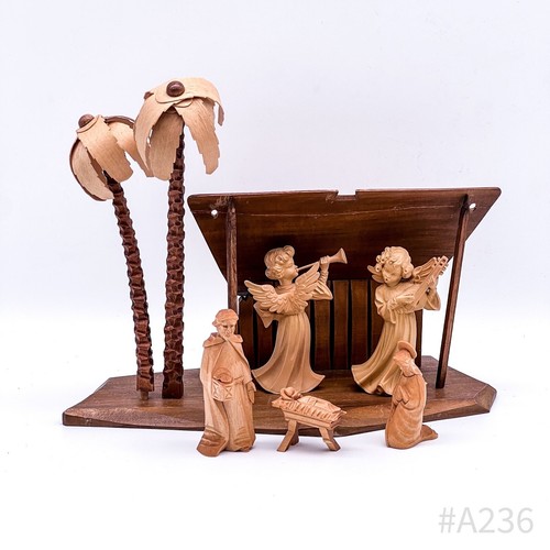 Presepe vintage legno con - vintage,