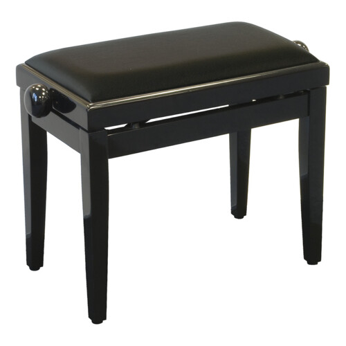 Sgabello pianoforte nero - nero, con