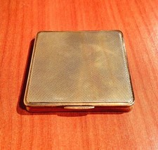 PORTACIPRIA VINTAGE COMPATTO - KIGU - "MADE IN ENGLAND" - METALLO DORATO 