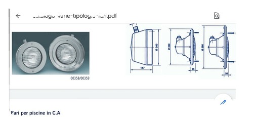Faro per piscina mod - piscina, mod.astral