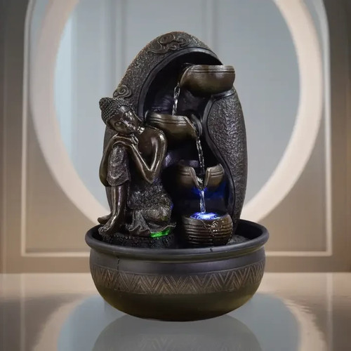 Fontana zen buddha krishna con - buddha,