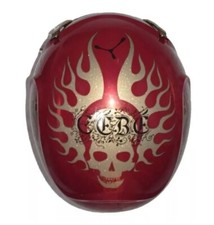 Casco Sci Snowboard Cebe Omologato Rosso Brillante Teschio Taglia S 56