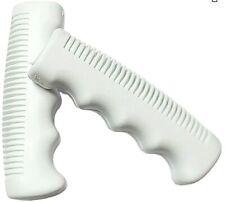 COPPIA MANOPOLE MANUBRI da BICICLETTA OLANDA -R- GRAZIELLA -SPORT- EPOCA BIANCO