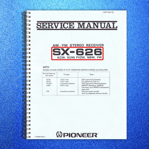 Pioneer 626 stereo receiver - sx-626,