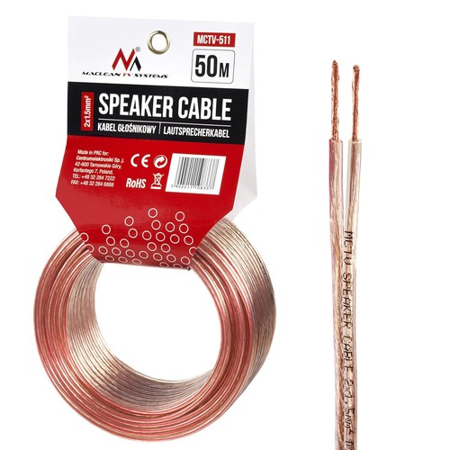 50m cavo altoparlante 5mm - altoparlante, 1,5mm
