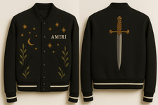 Giacca Amiri nera Varsity con