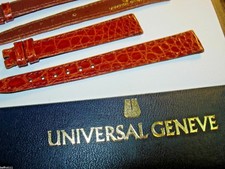 Un bracelet cuir watch lady UNIVERSAL GENEVE 13 mm montre strap band vintage