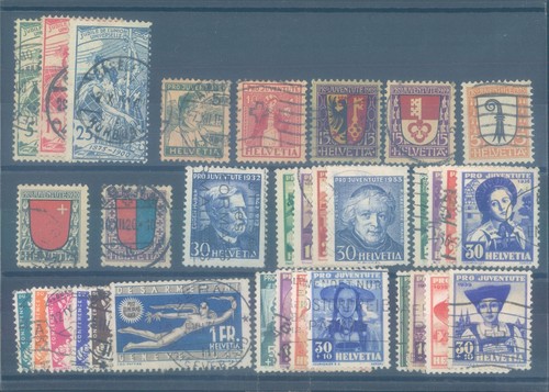 Svizzera 1900 1939 - svizzera, francobolli