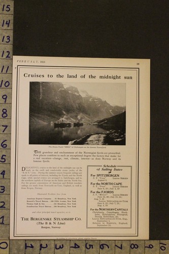 1923 bergenske piroscafo yacht - bergenske,