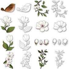 Fiori uccellini metallo taglio