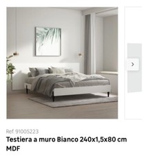 testiera letto matrimoniale legno bianca