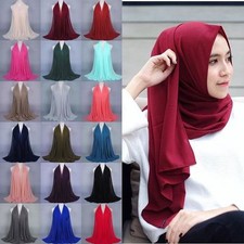 Maxi sciarpa chiffon semplice