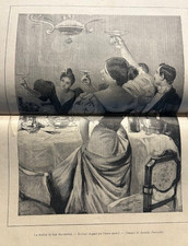 Illustrazione incisione 1896 doppia pagina intera San Silvestro Ferraguti