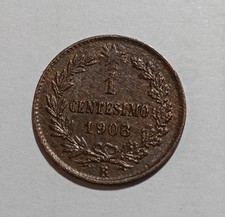 Italia 1 centesimo, 1908 KM 35