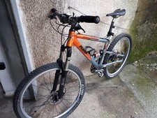 mountain bike ktm biammortizzata, colore arancione taglia M. forcella seminuova 