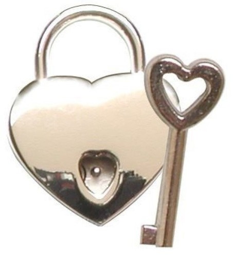 Piccolo cuore lucchetto nichel