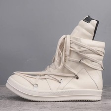Rock Vintage Sneakers Uomo High Street Scarpe Mocassini Alti Donna Morbidi Platform