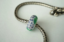 Trollbeads originale charm in vetro "Glicine" TGLBE – 10063