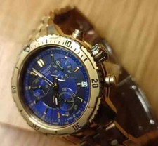 TISSOT OROLOGIO CRONOGRAFO SVIZZERO CASSA 41 COLORE ORO CRONO T067417A DIAL BLU