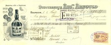 1925 BOURGOIN (F) Distillerie AUGUSTE ARNOULD Kina super Cambiale pubblicitaria
