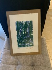 Ugo Maffi litografia “cespuglio all’Adda” (2004)