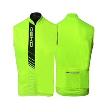 Maglia smanicato senza maniche estivo traspirante con zip giallo fluorescente