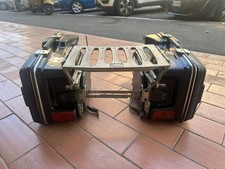 COPPIA BORSE KRAUSER VINTAGE CON SUPPORTO ATTACCHI E CHIAVI MOTO MOTOCICLETTA