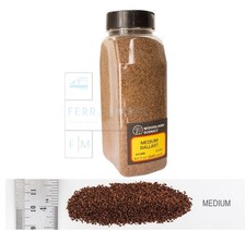 WOODLAND SCENICS B1379 - Ballast massicciata grana media, marrone. 945cm3