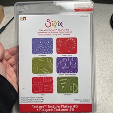 Kit piastre texture Sizzix Texturz nuove con scatola #5 654968 3 piastre su 2 lati