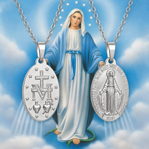 Collana argento vergine santa - collana,