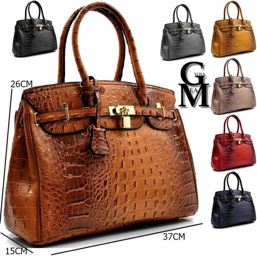 Borsa donna lucchetto pelle - gm,