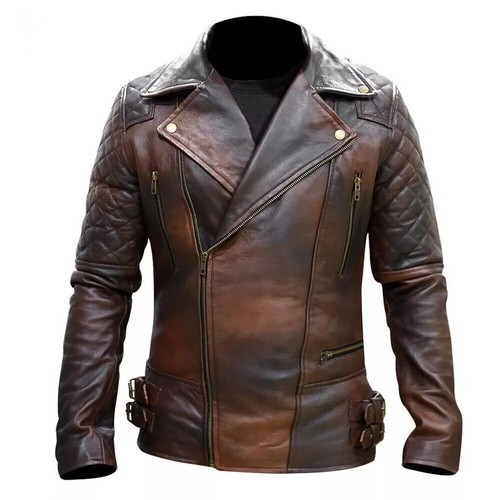 Giacca pelle uomo biker
