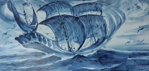 Ceramica vaccari veliero mare - vaccari,